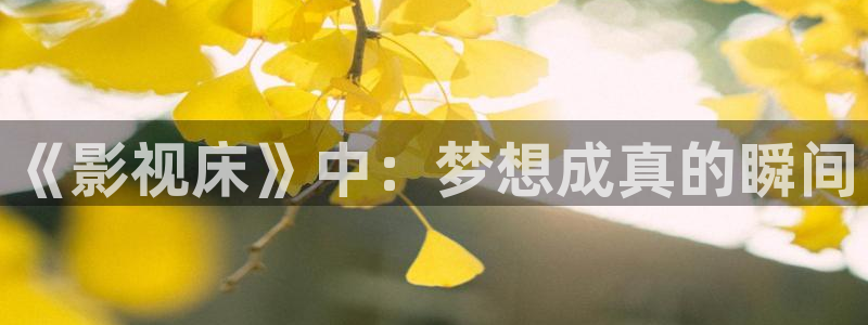蚂蚁影院黑蚂蚁影院：《影视床》中：梦想成真的瞬间