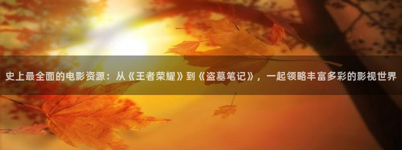 蚂蚁影视黑蚂蚁电影线路二：史上最全面的电影资源：从《王者荣耀》到《盗墓笔记》，一起领略丰富多彩的影视世界